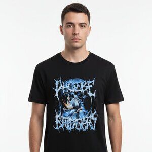 Phoebe Bridgers Metal Logo Wizard Graphic T-Shirt Black Small